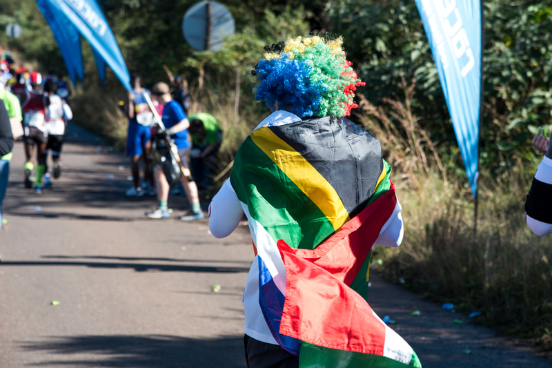 South African spirit during the 2019 Comrades Marathon that took place on 9 June 2019. Image: © BOOGS Photography / Andrew Mc Fadden