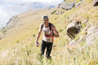 Athletes taking on the Cathedral Peak Challenge