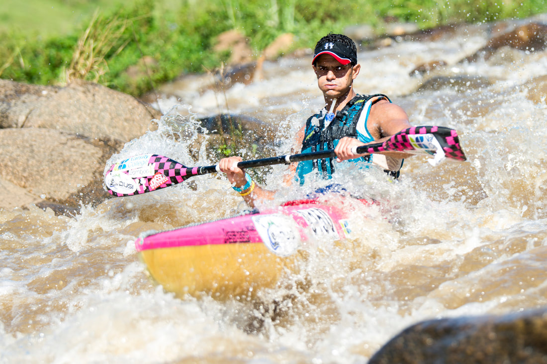 Jo Taylor during the Dusi Canoe Marathon during #ThrowBackThursday . Image: BOOGS Photography / Andrew Mc Fadden