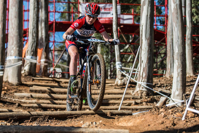 Cherie Redecker taking on the trails in Stellenbosch at the Cycling South Africa Championships - Image: Andrew Mc Fadden / BOOGS Photography 