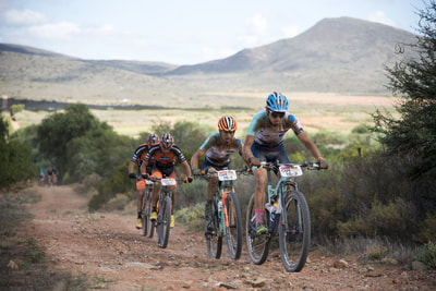 Markus Bauer and Frans Claes of KULU MANZI PROJECT during the 2018 ABSA Cape Epic