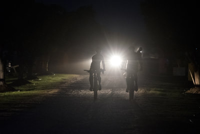 Cyclists warming up to start the stage during the 2018 ABSA Cape Epic