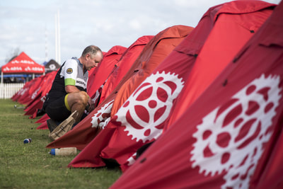 Rider and crew tents on the ABSA Cape Epic