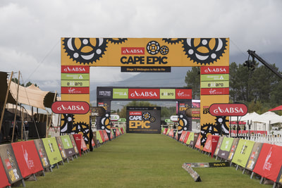The final finish line at Val de Vie of the 2018 ABSA Cape Epic