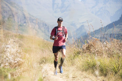 Athletes taking on the Cathedral Peak Challenge