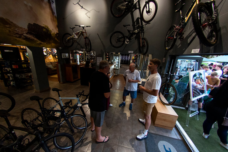Greg Minnaar Cycles in Pietermaritzburg, hosting one of the legs of the Greg Minnaar Good Vibes Tour. Image: Andrew Mc Fadden / BOOGS Photography