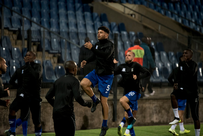 Players warm up During an entertaining encounter between Maritzburg United and Bloemfontein Celtic that took place at the Harry Gwala Stadium in Pietermaritzburg on the 8th of November 2019. Image: BOOGS Photography / Andrew Mc Fadden