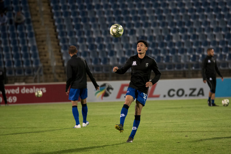 Players warm up During an entertaining encounter between Maritzburg United and Bloemfontein Celtic that took place at the Harry Gwala Stadium in Pietermaritzburg on the 8th of November 2019. Image: BOOGS Photography / Andrew Mc Fadden