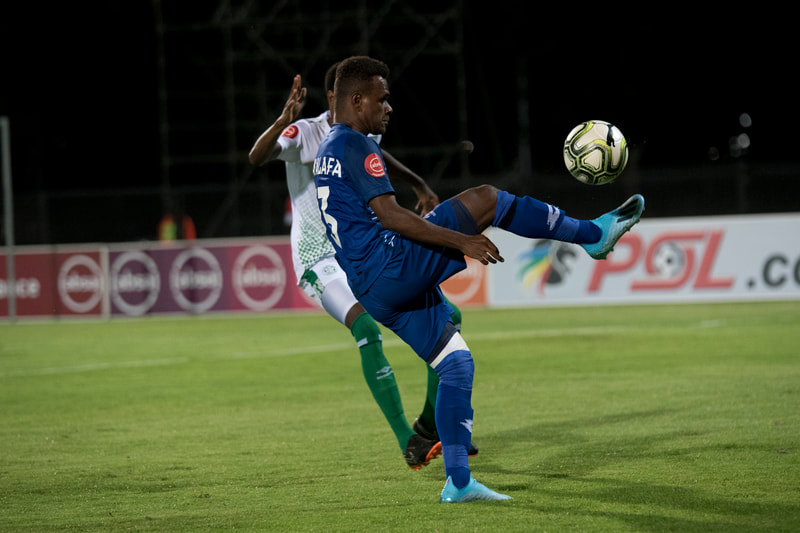 Micah Lea'alafa during an entertaining encounter between Maritzburg United and Bloemfontein Celtic that took place at the Harry Gwala Stadium in Pietermaritzburg on the 8th of November 2019. Image: BOOGS Photography / Andrew Mc Fadden