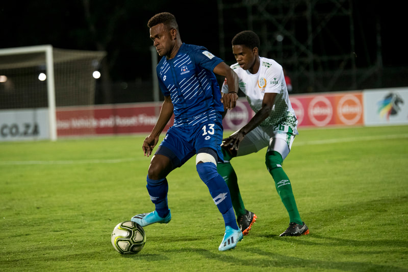 Micah Lea'alafa during an entertaining encounter between Maritzburg United and Bloemfontein Celtic that took place at the Harry Gwala Stadium in Pietermaritzburg on the 8th of November 2019. Image: BOOGS Photography / Andrew Mc Fadden